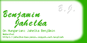 benjamin jahelka business card